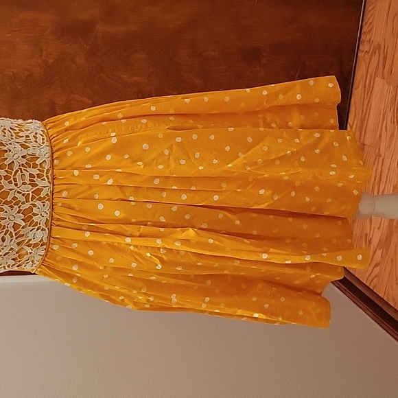 Moulinette Soeurs Anthropologie Melora Yellow Polka Dot Dress in size 2 - Picture 9 of 16